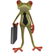 Autocollant Grenouille Homme d'affaire