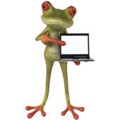 Autocollant Grenouille informatique