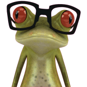 Autocollant Grenouille a Lunette