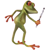 Autocollant Grenouille Peintre