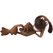 Autocollant Chien Rigolo