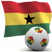 Autocollant Ghana foot