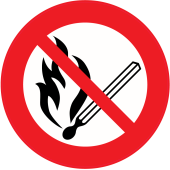 Panneau Interdiction d'allumer une flamme