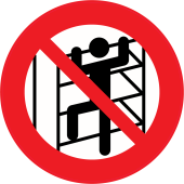 Panneau Interdiction d'escalader les meubles