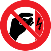 Panneau Interdiction de toucher Choc électrique