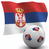 Autocollant Serbie foot