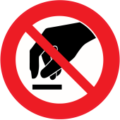 Panneau Interdiction de toucher