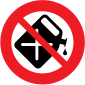 Panneau Interdiction de verser de l'essence