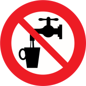Panneau Interdiction de boire Eau non potable
