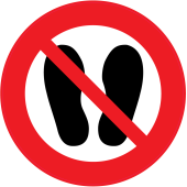 Panneau Interdiction de marcher