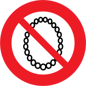 Panneau Interdiction de porter un collier
