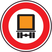 Panneau Interdiction Transport marchandises dangereuses