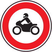 Panneau Interdiction aux motos