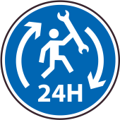 Panneau Obligation Réparation 24h/24