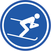 Panneau Obligation Descente à ski