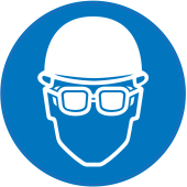 Panneau Obligation Porter casque et lunettes de sécurité