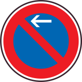 Panneau Interdiction de stationner à gauche
