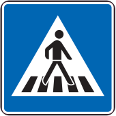 Panneau Indication Passage pour pietons droit