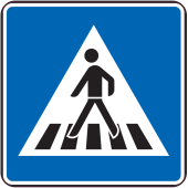 Panneau Indication Passage pour pietons gauche