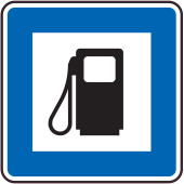 Panneau Indication station essence