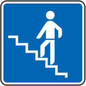Panneau Indication Monter escaliers gauche
