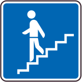 Panneau Indication Descendre escaliers