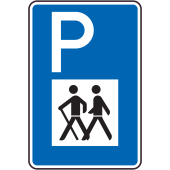 Panneau Indication Parking pour randonnée