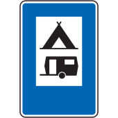 Panneau Indication Camping tente caravane