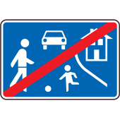 Panneau Indication Fin Zone de rencontre