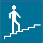 Panneau Indication Monter escaliers droit