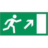Panneau Indication Sortie de secours haut droite