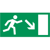 Panneau Indication Sortie de secours bas droite