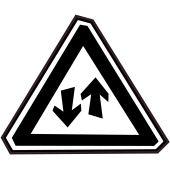 Panneau Bomb Danger Circulation double sens