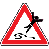Panneau Danger Chute verglas