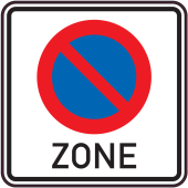 Panneau Indication Zone interdiction de stationner