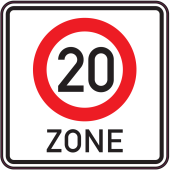 Panneau Indication Zone 20