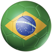 Autocollant Ballon Foot Bresil