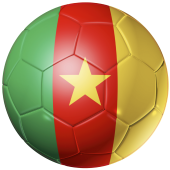Autocollant Ballon Foot Cameroun