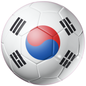 Autocollant Ballon Foot Corée du sud