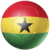 Autocollant Ballon Foot Ghana
