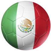 Autocollant Ballon Foot Mexique