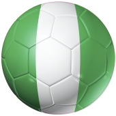Autocollant Ballon Foot Nigeria