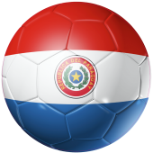 Autocollant Ballon Foot Paraguay