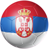 Autocollant Ballon Foot Serbie