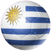 Autocollant Ballon Foot Uruguay