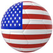 Autocollant Ballon Foot USA