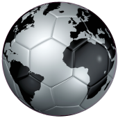 Autocollant Ballon Foot Coupe du Monde Argent