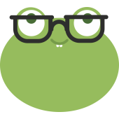 Autocollant Grenouille Lunette