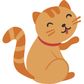 Autocollant Chat Roux