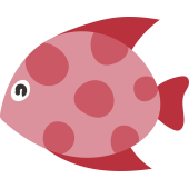 Autocollant Poisson Rose